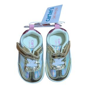 Carter’s Just One You Infant Size 3 Gold Iridescent Shoes